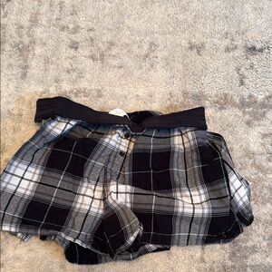 Colsie Black and White Plaid Shorts Relaxed Fit